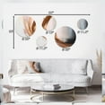 thumbnail image 4 of Designart "Boho Half Circles in Rose Gold V" Modern Shapes Transitional Metal Wall Art Set of 5 Piece, 4 of 5