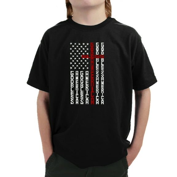 Cross Flag - Boy's Word Art T-Shirt