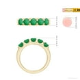 thumbnail image 5 of ANGARA Natural Shared Prong Set Half Eternity 1.65 ct Emerald Wedding Band in 14K Yellow Gold for Women (Size-4.5mm) | May Birthstone, Anniversary, Jewelry Gift for Women | Natural Emerald Ring, 5 of 10