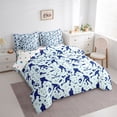 thumbnail image 2 of Castle Fairy Hockey Print King Bedding 7pcs, Sport Gamer King Bed in a Bag, Blue White, 2 of 7