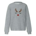 thumbnail image 4 of Fiaer Christmas Sweatshirts Women Cute Graphic Crew Neck Pullovers Long Sleeve Plus Size Loose Fit Trendy Tops Grey L, 4 of 6