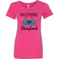 thumbnail image 3 of Inktastic Baltimore Maryland Vacation Blue Crab Women's T-Shirt, 3 of 5