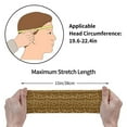 thumbnail image 2 of Classic Snake Print Gold Headbands for Women/Men, Elastic Wide Soft Sweat Head Band Sports Hair Bands for Hair, Moisture Wicking Workout Head bands for Running, Gym,Yoga, 2 of 5
