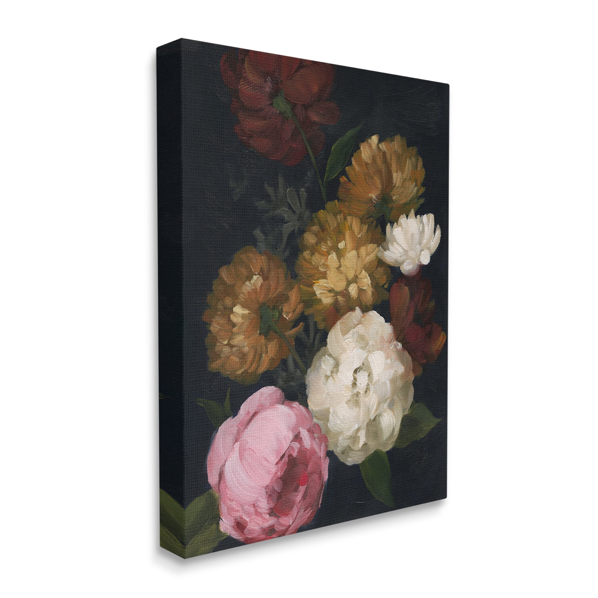 Stupell Industries Mixed Carnations Bouquet Botanical & Floral Painting Gallery Wrapped Canvas Art Print Wall Art, 30 x 40