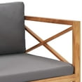 thumbnail image 3 of vidaXL Garden Bench Dark Grey Sanded Teak Hardwood Medium Durable, 3 of 4