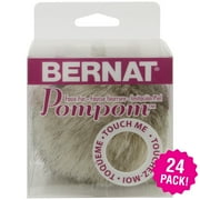 Bernat Faux Fur Pompom 1 Count - Grey Linx, Multipack of 24