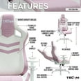 thumbnail image 3 of Techni Sport TS86 Ergonomic Pastel Gaming Chair with Memory Foam Seat, Pink RTA-TS86-PNK, 3 of 11