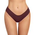 thumbnail image 3 of Audhol Thongs for Women! European and American Women's Briefs Female Non Pants Female Ice Silk Buttocks Lady Panties Panties for Women Watermelon Red XL, 3 of 4