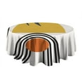 thumbnail image 5 of Round Waterproof Tablecloth 60×60 Inch, Boho Style Reusable Indoor/Outdoor Durable Table Cover for Party Kitchen Dinner Room Decor, 5 of 6