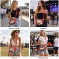 thumbnail image 2 of Clear Football Bag for Stadium Events, PVC Crossbody Purse with Shoulder Strap, Game Day Bag for Concerts Sports Games, Red, 2 of 8