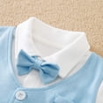 thumbnail image 3 of Baby Boy Gentleman Suit Jumpsuit with Bow Tie  Vest, 3 of 11