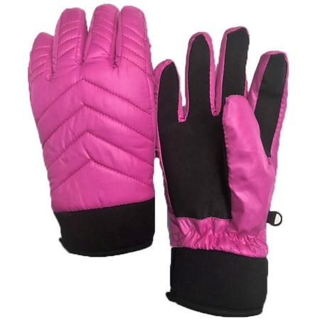 SK1020, Girls Premium Ski Glove, 100% Waterproof Pack-Down, 40 gm 3M Thinsulate Lined (One Size Fits