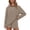 Coffee #003, variant on Womens 2 Piece Striped Short Sets Fall Lounge Outfit Long Sleeve Tops and Shorts Loose Fit Comfy Matching Sets Airport Travel Clothes M