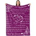 thumbnail image 1 of LHSHID Grandma Blanket Grandma Gifts from Grandkids Birthday Gifts for Grandma from Grandson Granddaughter for Great Grandma Grandma Soft Bed Flannel Letter Throw Blanket 60"x80", 1 of 7