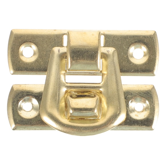 DINHEAROM 10Pcs Small Jewelry Box Metal Hasp Latch Durable Golden Buckle for Cabinet Use