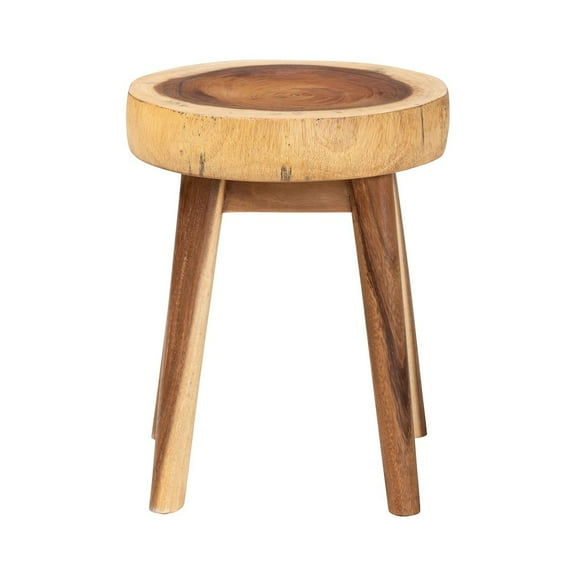 bali & pari Jia Suar Wood End Table - Handcrafted Side Table