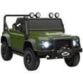 thumbnail image 4 of Qaba 12V Kids Electric Ride on Truck, Land Rover Licensed Battery Powered Toy Car w/ Remote Control, Dual Motors, Spring Suspension, Dark Green, 4 of 11