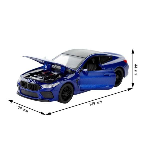 1:32 BMW M8 Alloy Diecast Sports Car Model Car Central Control Ornaments Sound And Light Toy Birthday Gift For Friend Boys