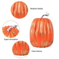 thumbnail image 5 of CQHVKQ 8 Inch Large Artificial Pumpkin Fall Decorations, Realistic Fake Harvest Pumpkin, Orange Gold Decorative Pumpkins for Table Centerpieces, Fall, Thanksgiving & Halloween DIY, 5 of 9
