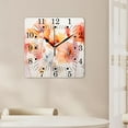 thumbnail image 4 of 10 Inch Wall Clock Battery Operated Square Clock for Office, Kitchen, Outdoor, Living Room,Abstract Watercolor Red Poppy Flower Painting In Blurs and Color Design, 4 of 4