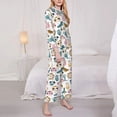 thumbnail image 3 of Goofa Cartoon Animals Printed Women’s 2 Piece Pajama Set Super,Pajamas Women's Long Sleeve Sleepwear Soft Button Down Loungewear Pjs Lounge Set Nightwear-, 3 of 9