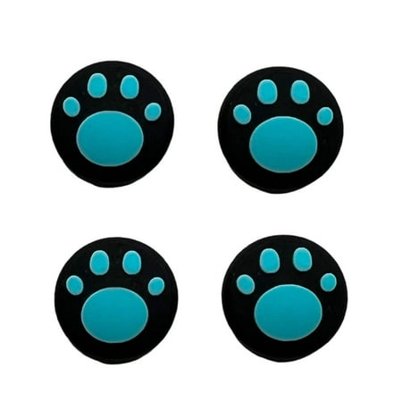 JenDore Green 4Pcs Paw Flower Silicone Thumb Grip Caps for Nintendo Switch