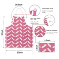thumbnail image 7 of Pink and Yellow Feather Pattern Apron-Garden Aprons for Women with Pockets-Cotton Linen Waterproof Kitchen Cooking Gardening Aprons Adjustable for Kitchen,Cooking,BBQ and Salon 33x27 Inch, 7 of 7