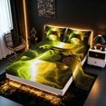 thumbnail image 2 of meiyoeat Neon Lightning Gamer Full Size Sheets for Teens Boys, Electric Yellow Green Gaming Bed Sheets, 4-Piece, 1 Flat Sheet, 1 Fitted Sheet and 2 Pillowcases, 2 of 6