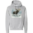 thumbnail image 2 of Inktastic Wasilla Alaska Moose Winter Scene Adult Hoodie Sweatshirt, 2 of 4