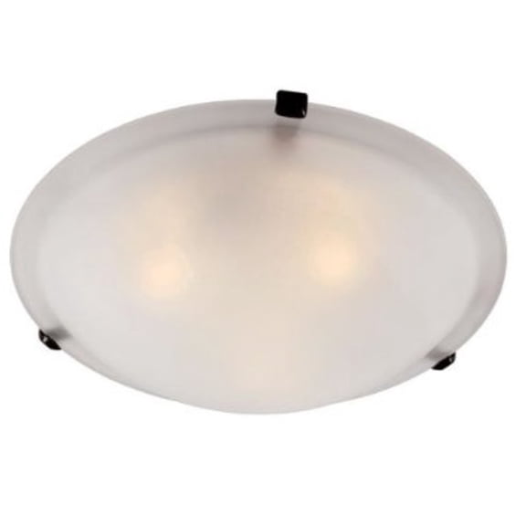 Four Light Rubbed Oil Bronze White Marbleized Glass Bowl Flush Mount