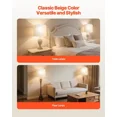 thumbnail image 6 of Medium-sized cylindrical lampshade, set of two, dimensions: 13 x 13 x 10 inches, with stand, off-white., 6 of 6