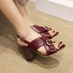 thumbnail image 1 of Sandalias de verano de mujer de tacones altos de cuero de microfibra de moda Wmkox8yii shjk6839, 1 of 1