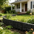 thumbnail image 1 of Plastic Garden Border Fence, Weather Resistant Interlocking Landscape Edging, Easy Install Tree Ring Barrier, Grass Stone Separation Panel for Yard Lawn Flower Bed Outdoor Garden Landscaping Decor, 1 of 6