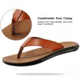 thumbnail image 3 of Ecetana Flip Flops for Men Beach Thong Sandals Casual Comfort Leather Slides Slippers, 3 of 6