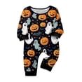 thumbnail image 2 of Matching Family Halloween Pajamas Set - 2026 Cute Ghost & Pumpkin Print Two-Piece Sleepwear Pjs - Family Matching Pajamas Soft Holiday Jumpsuit Loungewear for Family, 2 of 5