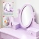 thumbnail image 5 of Purple madera niños vanity set con mirror y cajones - ideal princess makeup dressing mesa y stool playset para 4 - 9 year - old girls, great creative dress - up fun, birthday gifts, y room decor, 5 of 5