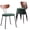 Fabric Green, variant on Stackable Dining Chairs Set of 4, Small Modern Kitchen Chair with Metal Legs, Space Saving Fabric Chairs for Apartment, Dining Living Room, White