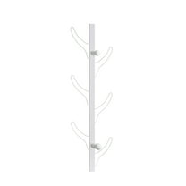 Newboti Furniture Vertical Eight Hook Coat Rack Wall Mount - White 46886