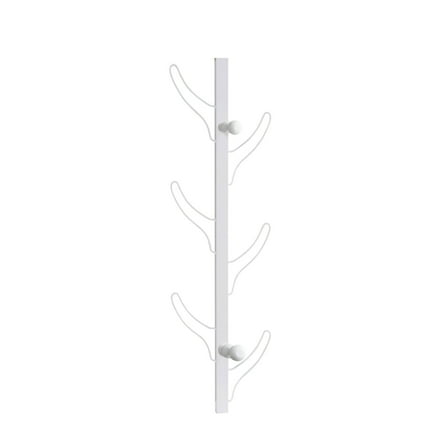 Newboti Furniture Vertical Eight Hook Coat Rack Wall Mount - White 46886