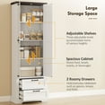 thumbnail image 4 of HOMCOM 71" Kitchen Pantry Cabinet, Farmhouse Kitchen Storage Cabinet, White, 4 of 10