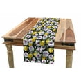 thumbnail image 1 of Floral Table Runner, Tropical Hibiscus Blossoms Petals with Lemons Nature Harvest Spring Essence Image, Dining Room Kitchen Rectangular Runner, 3 Sizes, by Ambesonne, 1 of 2