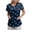 Navy, variant on NIEWTR Women's V Neck Patterned Scrub Tops Durable Summer Tees Medical Nurse Uniforms with Pockets(Light Purple,2XL)