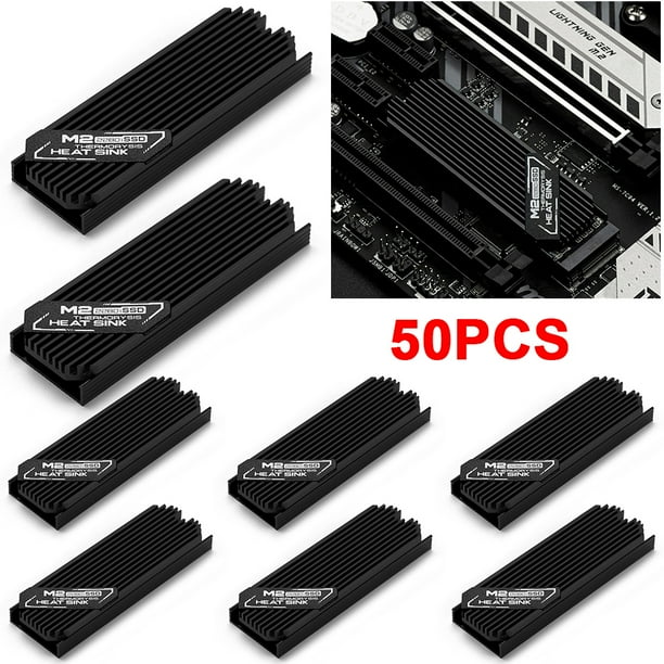 Likrtyny Radiador Calor Del Disipador Calor Del Disco Duro Estado Sólido M.2 para SSD PCIE 2280 (negro)