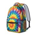 thumbnail image 2 of Red and Yellow Tie Dye Pattern Backpack for School, Cute School Bag with Adjustable Shoulder Straps and Padded Back, 15.3"x11"x6.7", 2 of 5
