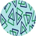 thumbnail image 1 of Ahgly Company Machine Washable Indoor Round Transitional Light Aquamarine Green Area Rugs, 7' Round, 1 of 7