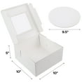 thumbnail image 6 of LotFancy 15 Pcs Cake Boxes, 10x10x5 Inches White Square Bakery Boxes with Window & 15 Board, 6 of 9