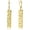 Gold, variant on 925 Sterling Silver Dangle Earrings for Women, 14K Gold Plated French Leverback Earrings, Hypoallergenic Lightweight Statement Hammer Square Bar Long Drop Earing for Women Trendy Jewelry