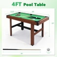 thumbnail image 2 of PRIJESSE 48" Billiards Table, Portable Pool Table, Billiard Table Set Includes Full Set of Balls, 2 Cues & Brush for Family Game Rooms, 2 of 7
