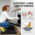 thumbnail image 6 of Carvapet Anti-Fatigue Floor Mat 20MM Thick Cushioned Kitchen Comfort Mat, Waterproof Non-Slip Standing Desk Foam Mats and Rugs, Black, 17.3"x60"x0.79", 6 of 8