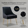 thumbnail image 5 of Restworld Set of 6 Dining Chairs , Modern Upholstered Dining Chairs with Gold Metal Legs,Tufted Dining Chairs for Living Room, Bedroom, Kitchen,Black, 5 of 8